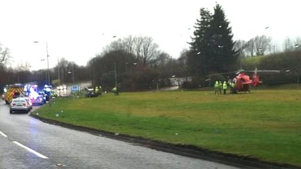 car crash south wales bridgend crash three injured as car hits lpost on a4063 news car crash south wales bridgend crash three injured as car hits lpost on a4063 news
