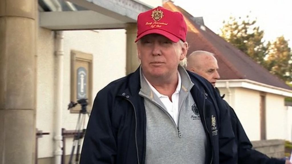 Donald Trump Makes First Visit To Turnberry As Golf Resorts Owner Bbc News 