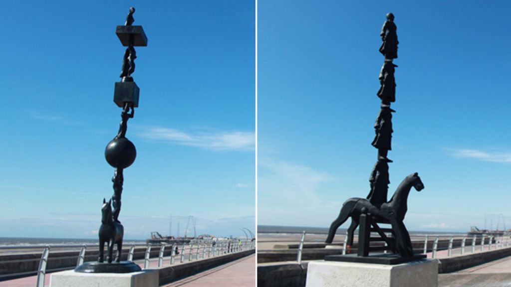 Blackpool's Sir Peter Blake sculptures return to seafront BBC News