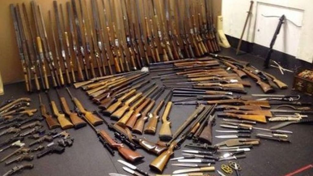 Isle Of Man Weapons Amnesty Nets 110 Firearms Bbc News