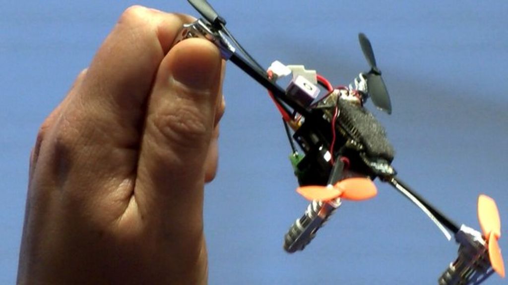 Palmsized drone follows you round BBC News