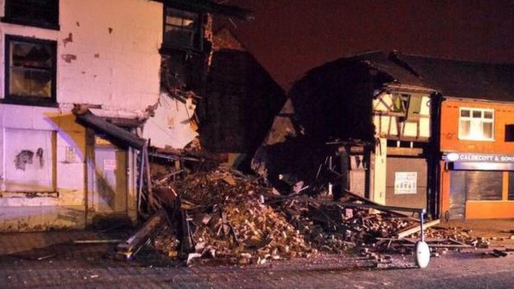 Wrexham Building Demolished After Sudden Collapse Bbc News