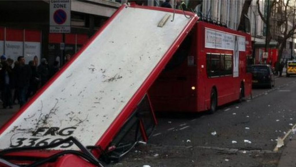 Travel Scare As Roof Ripped Off London Bus Bbc News