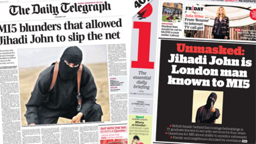 Newspaper Headlines Jihadi John Unmasked And Madonnas Brits Stunt