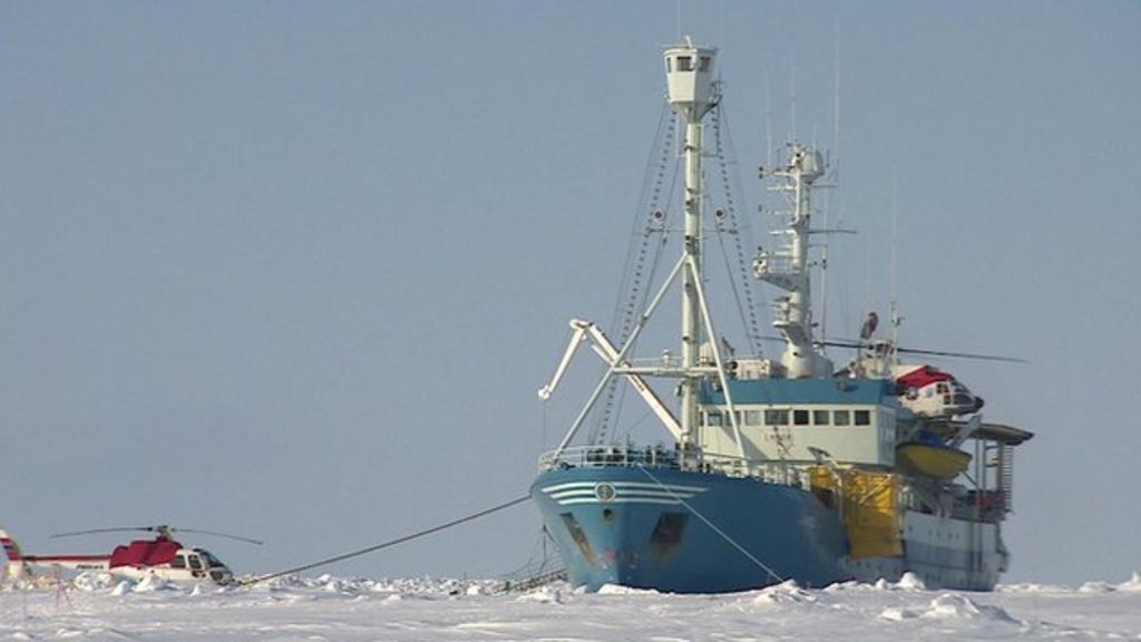 VIDEO: Arctic research from an ice-bound boat