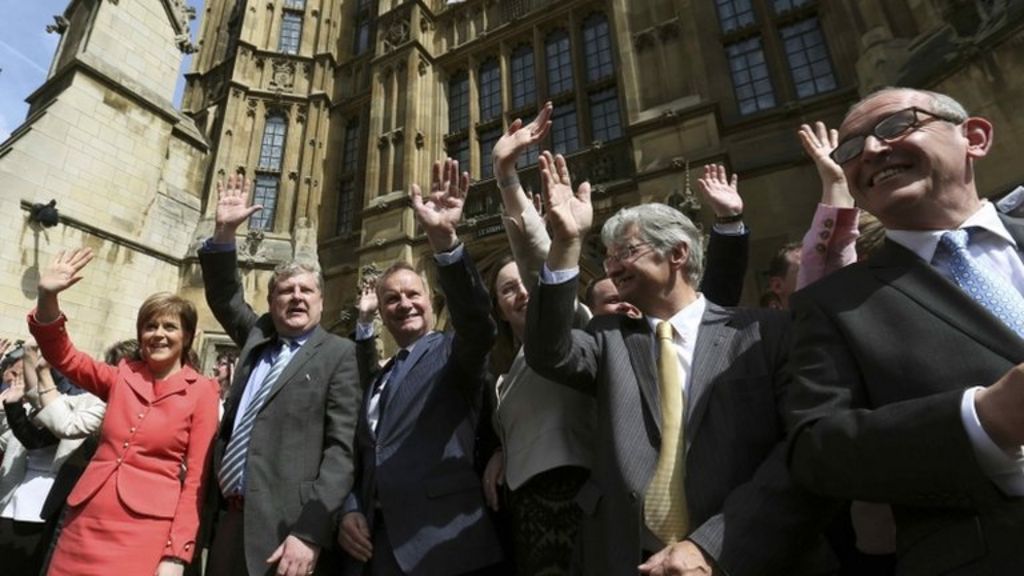 Election 2015 SNP MPs arrive at Westminster BBC News