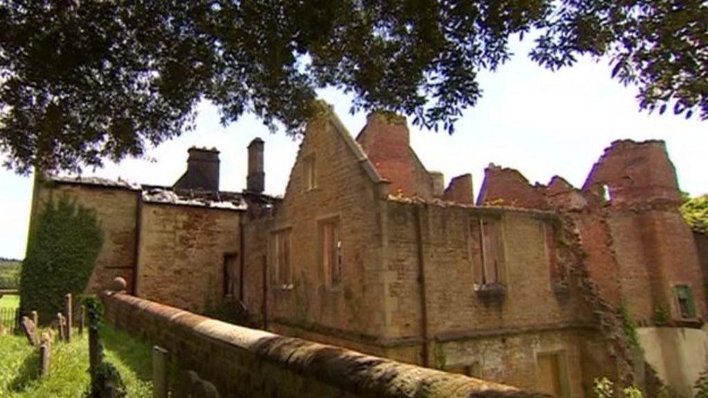 Fire damages derelict stately home
