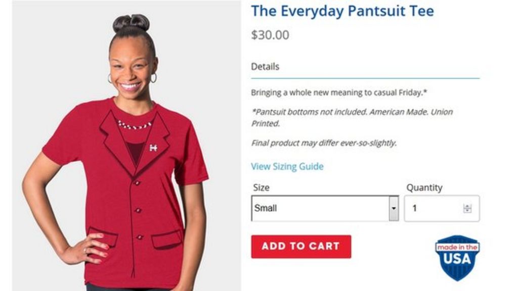 Hillary's 'everyday pantsuit tee'