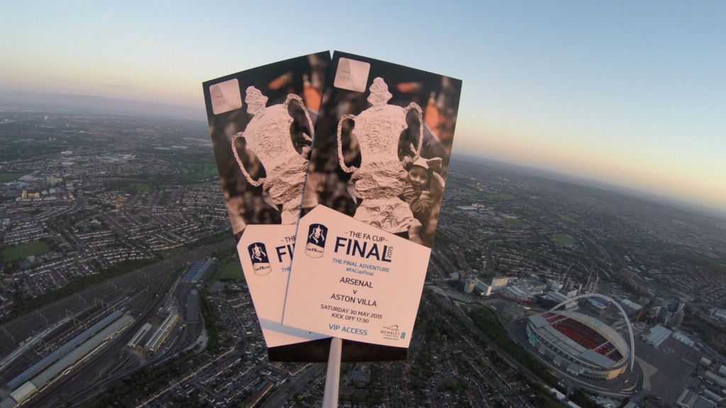 FA Cup Final weather balloon tickets fall from sky - BBC News