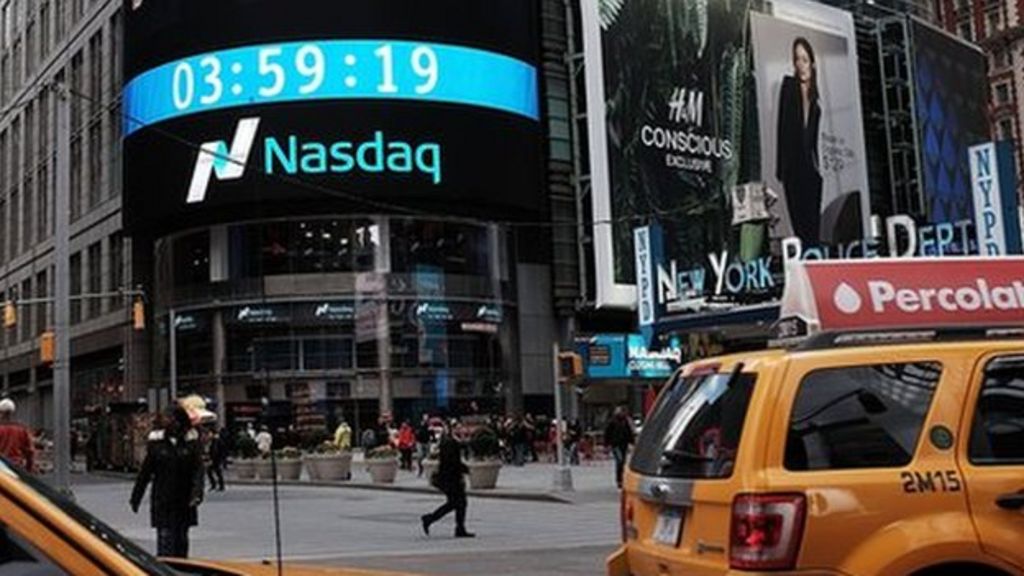 Nasdaq index closes at a record
