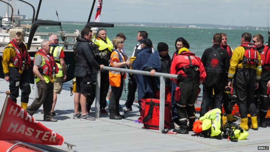 Seven rescued after yachts collide