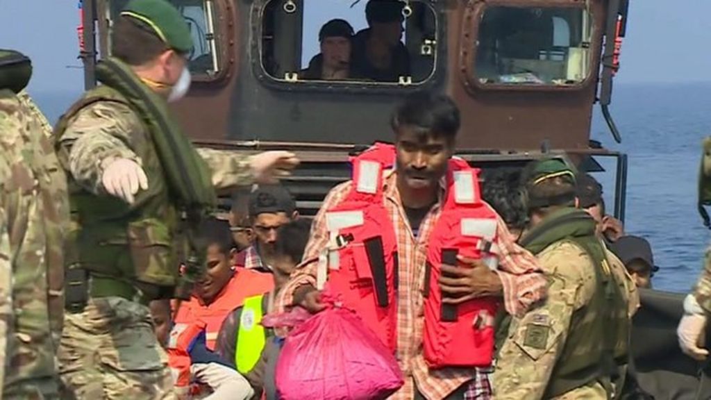 VIDEO: On board HMS Bulwark as migrants rescued