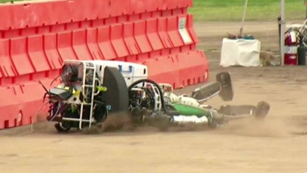 VIDEO: Robots struggle to stay on their feet