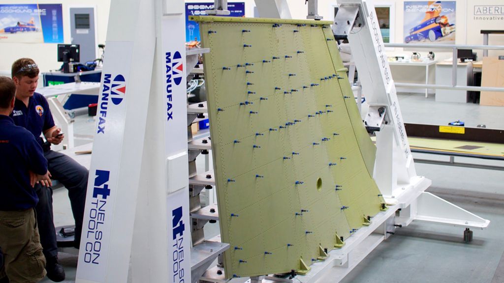 Supersonic car gets its 'feathers'