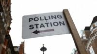 Polling station in London