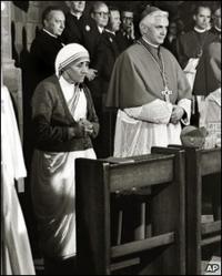 Cardinal Ratzinger with the late Mother Teresa in Freiburg, Germany, September 1978