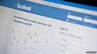 Facebook log-in screen