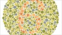 Blobs of colour in a test for vision deficiency