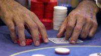 Man playing poker