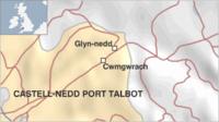 Map o'r ardal