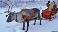 Santa with a reindeer