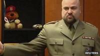 Col Mikolaj Przybyl asks reporters to leave before shooting himself. 10 Dec 2012