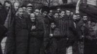 People at concentration camp in Auschwitz