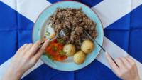 A plate of haggis