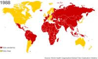 Map: Polio in 1988