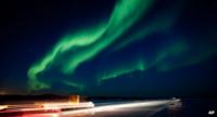 Displey of northern lights in Canada