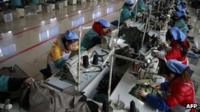 Workers at a factory in China