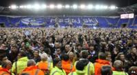 There was a pitch invasion after the match