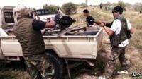 Libyan rebel fighters