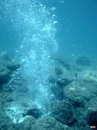 Undersea gas release