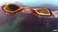 Dunnyneil Island, Strangford Lough, Ireland, from the air