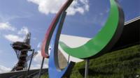 The Agitos, the current symbol of the Paralympic Games