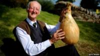 Peter Glazebrook with his world record-breaking onion