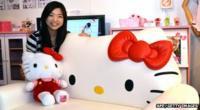 Japanese woman with Hello Kitty things