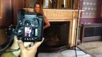 A porn actress on set