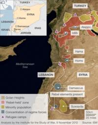 Syria conflict map - November 2012