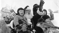 Father Christmas in his sleigh