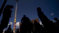 A 32.5m tall tower made of Lego in Prague