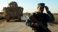 An Afghan National Army soldier