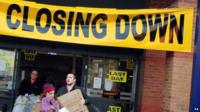 A closed down shop