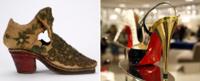 A child's shoe from the mid-17th Century and a Christian Louboutin from 2007