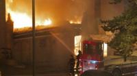 Fire crews at the scene in Kansas City. 19 Feb 2013