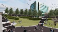 Proposed picture of slides outside Newcastle United's football ground