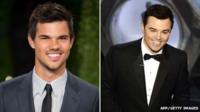 Taylor Lautner and Seth MacFarlane