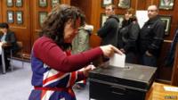 Falkland islander voting