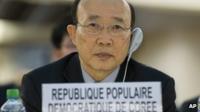 So Se-pyong, North Korea"s ambassador to the U.N. in Geneva listens to the report of U.N. Special Rapporteur on North Korea, during the 22nd session of the Human Rights Council, at the European headquarters of the United Nations in Geneva, Switzerland, Monday, March 11, 2013.